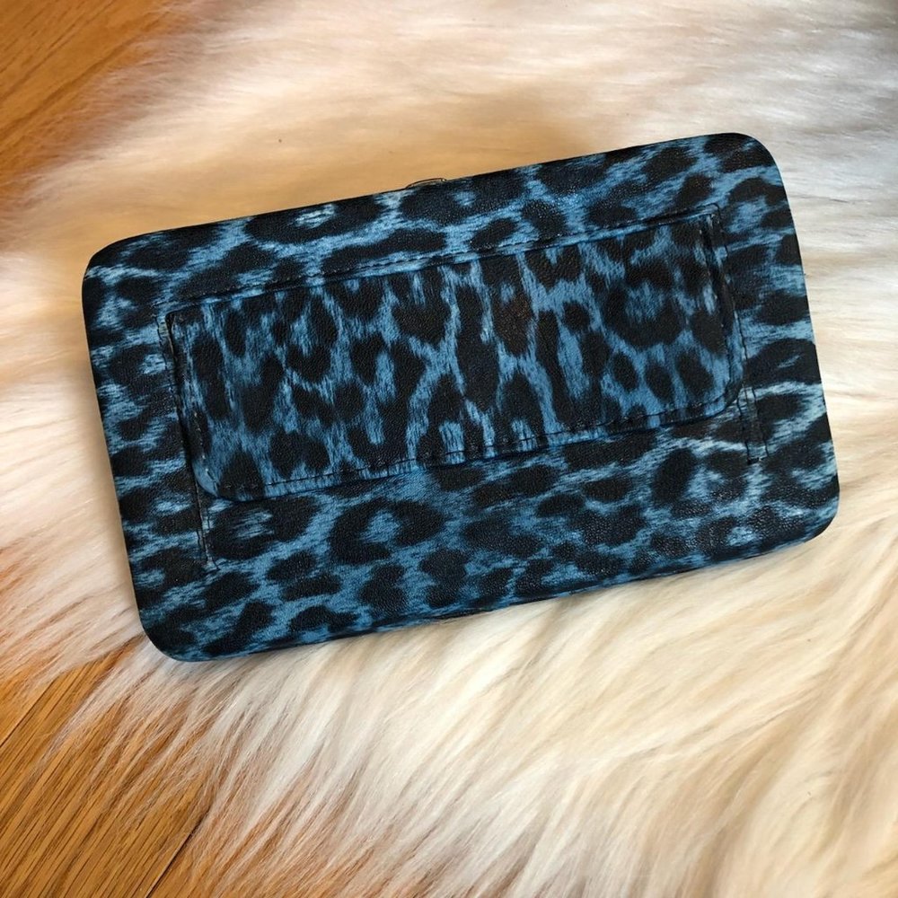 Blue Leopard Print Wallet - Picture 3 of 8